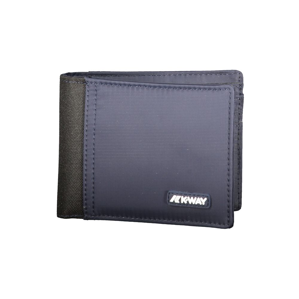 K-WAY wallet made of blue polyamide